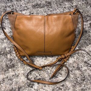 Vince Camuto Tan Leather Shoulder Bag